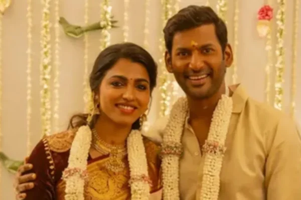 Vishal and Sai Dhanshika exchange rings: First photos from their engagement