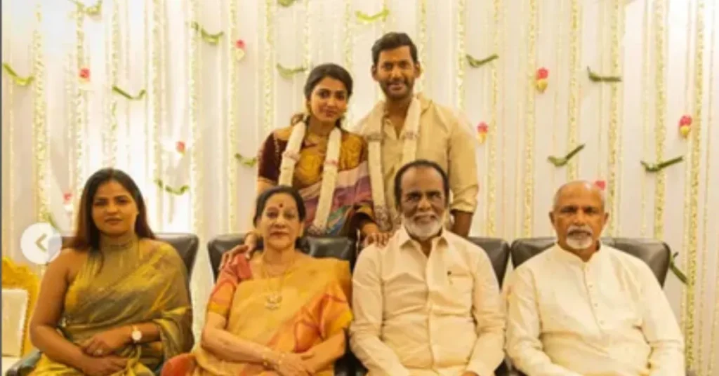 Vishal and Sai Dhanshika exchange rings: First photos from their engagement